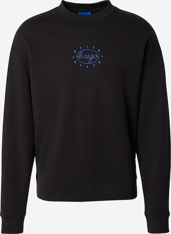 HUGOSweater majica 'Nugodana' - crna boja: prednji dio