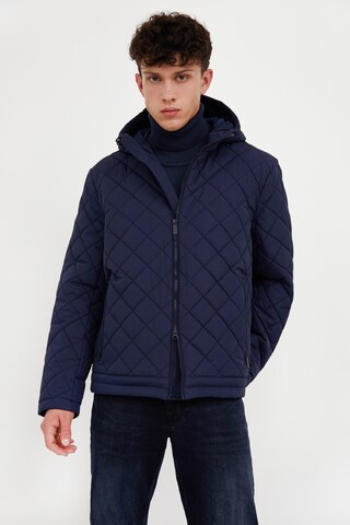 Finn Flare Tussenjas in Blauw: voorkant