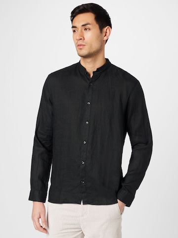 HUGO Red Regular fit Button Up Shirt 'Elvory' in Black: front