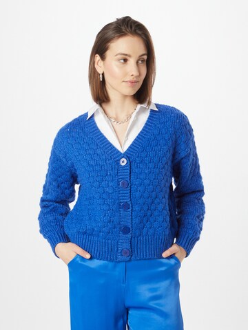 Monki Knit Cardigan in Blue: front