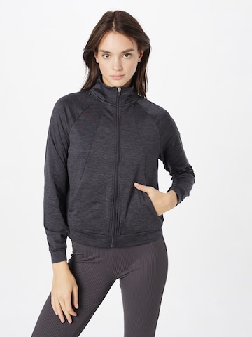 ONLY PLAY Athletic Zip-Up Hoodie 'EVAN' in Grey: front