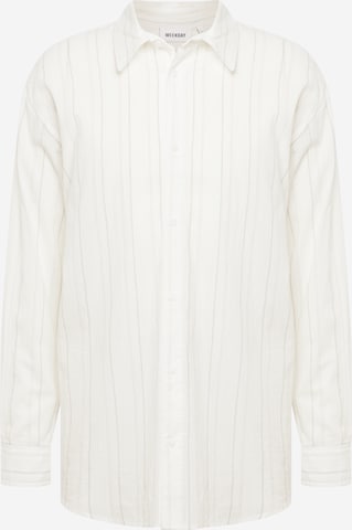WEEKDAY Comfort fit Button Up Shirt in White: front