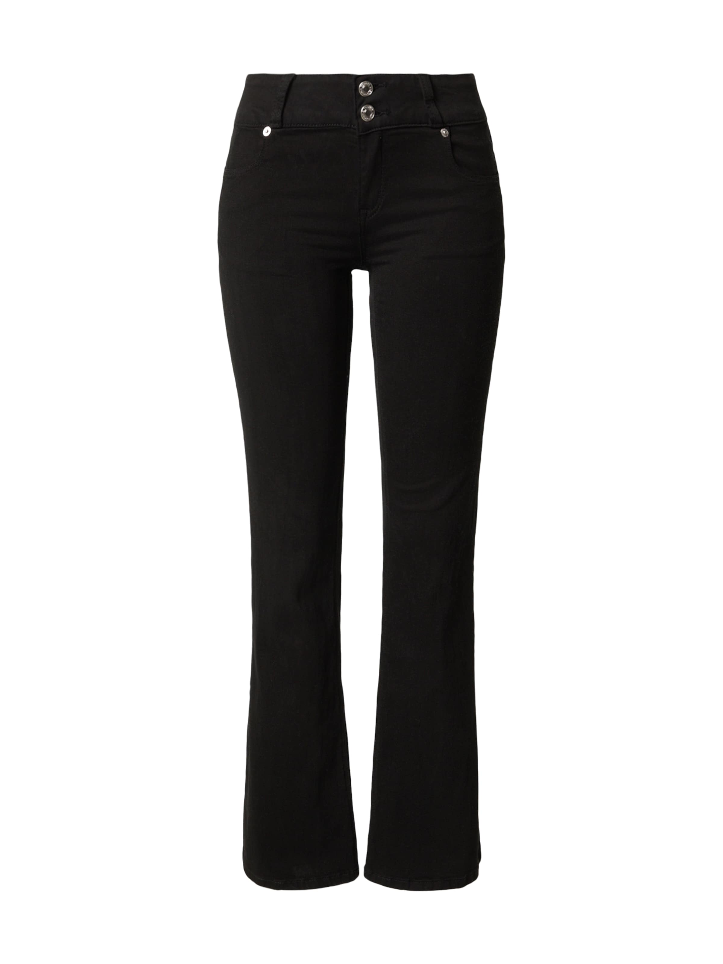 Tally WeijlFlared/zvonoliki kroj Traperice - crna boja: prednji dio