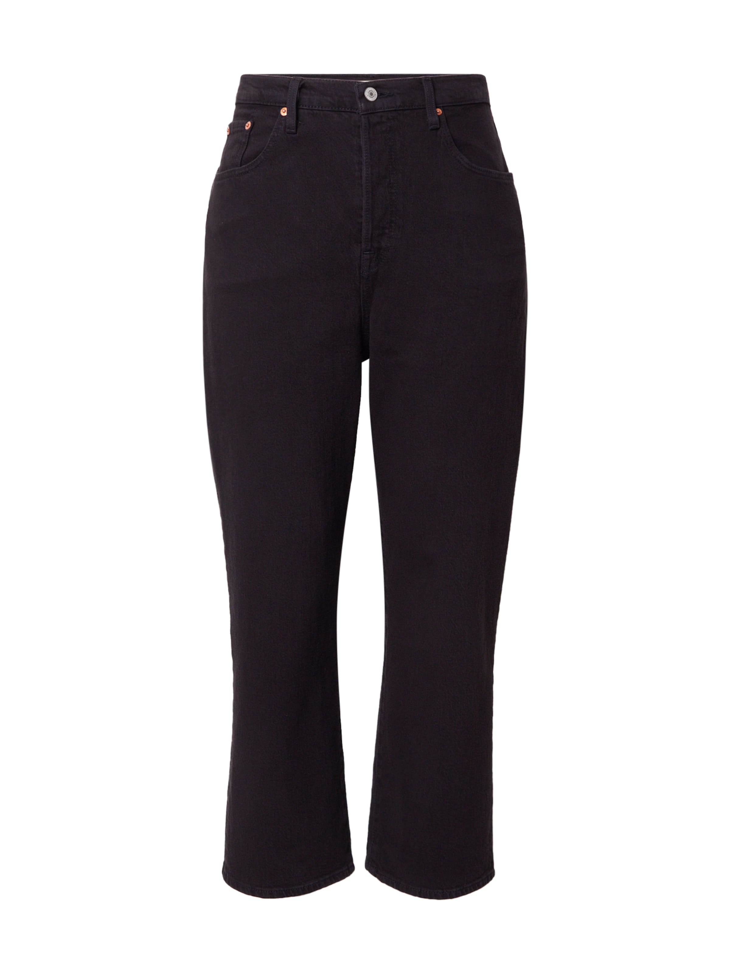 Levi's® Plus Bootcut Džínsy 'Ribcage Straight Ankle ' - Čierna: predná strana