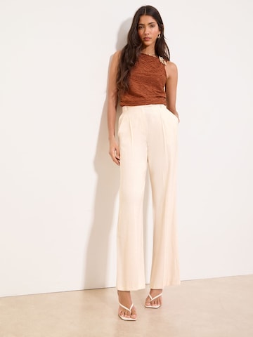 Lipsy Loose fit Pleat-Front Pants in Beige