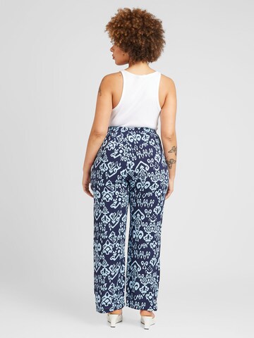 ONLY Carmakoma Wide leg Broek 'MARRAKESH' in Blauw