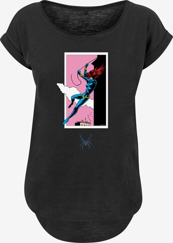 F4NT4STIC Shirt 'Marvel Comics Black Widow' in Zwart: voorkant