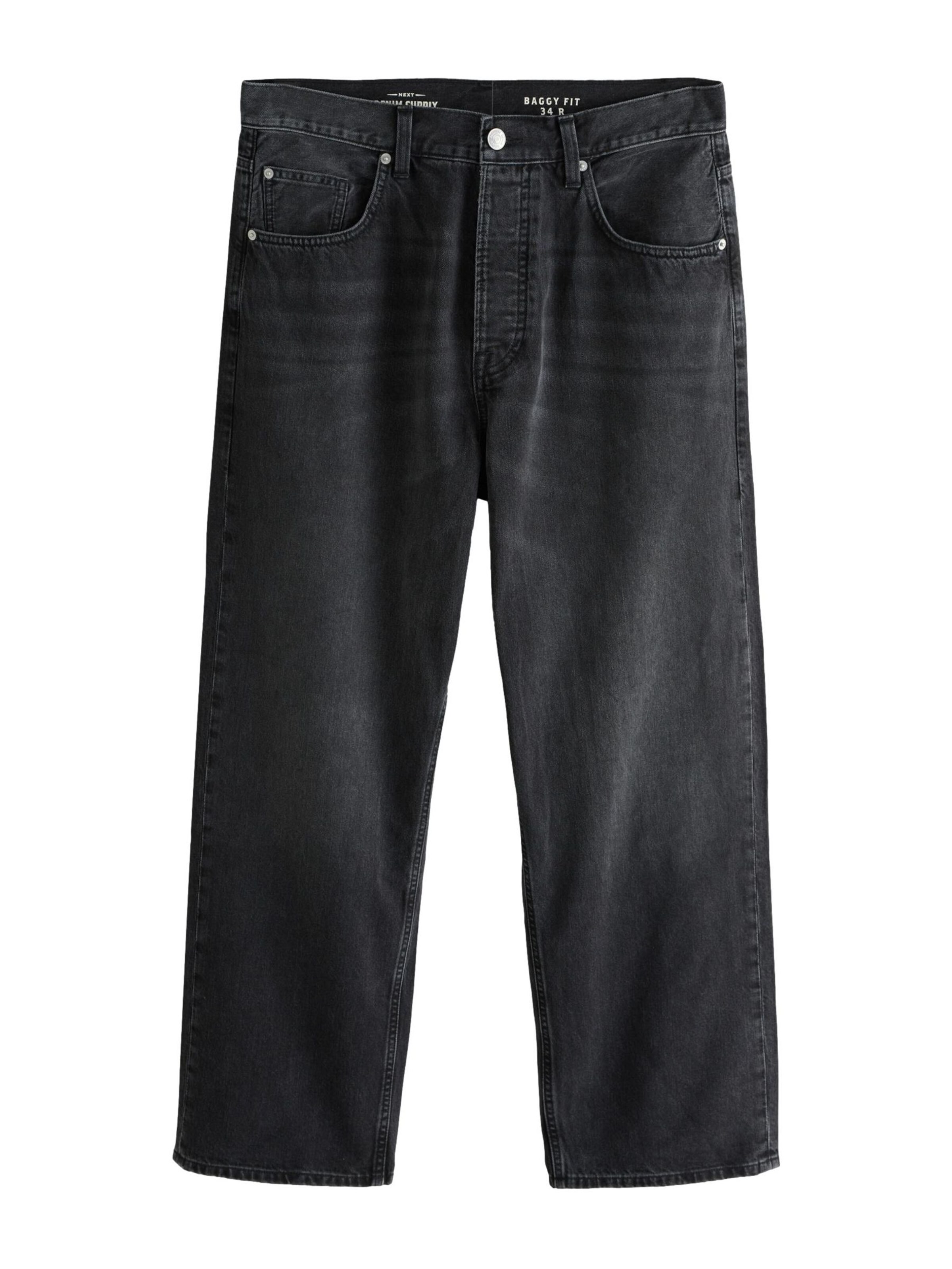 Next Baggy Jeans in Schwarz: Vorderseite