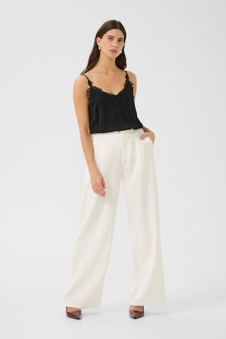 Cream Wide leg Trousers 'Bencon' in White