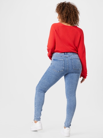 ONLY Carmakoma Skinny Jeans in Blauw