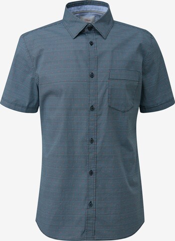 s.Oliver Regular fit Button Up Shirt in Blue: front