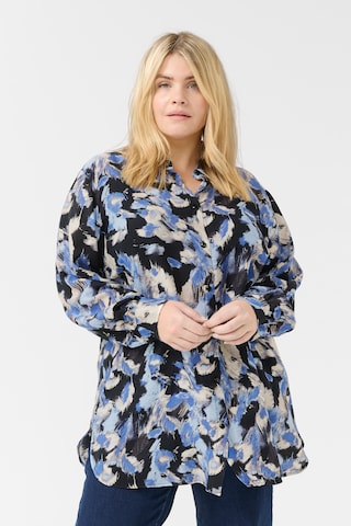 KAFFE CURVE Bluse 'Toria' in Schwarz: Vorderseite