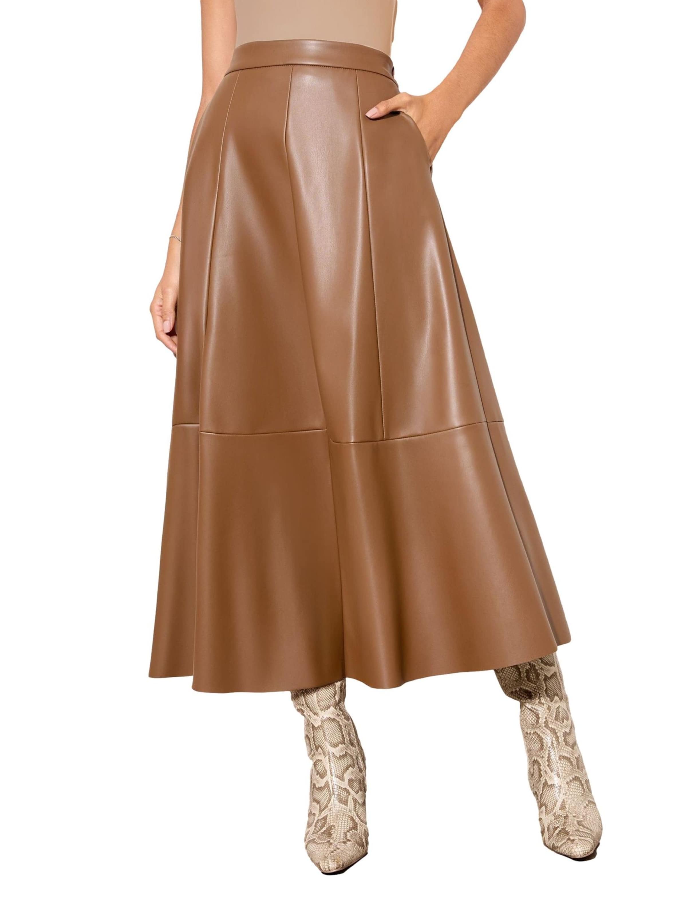 Friends Like These Skirt in Brown: front