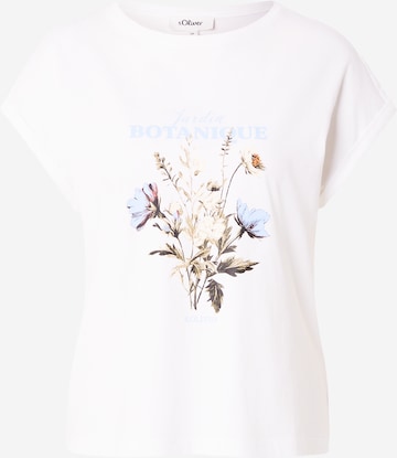 T-shirt s.Oliver en blanc : devant
