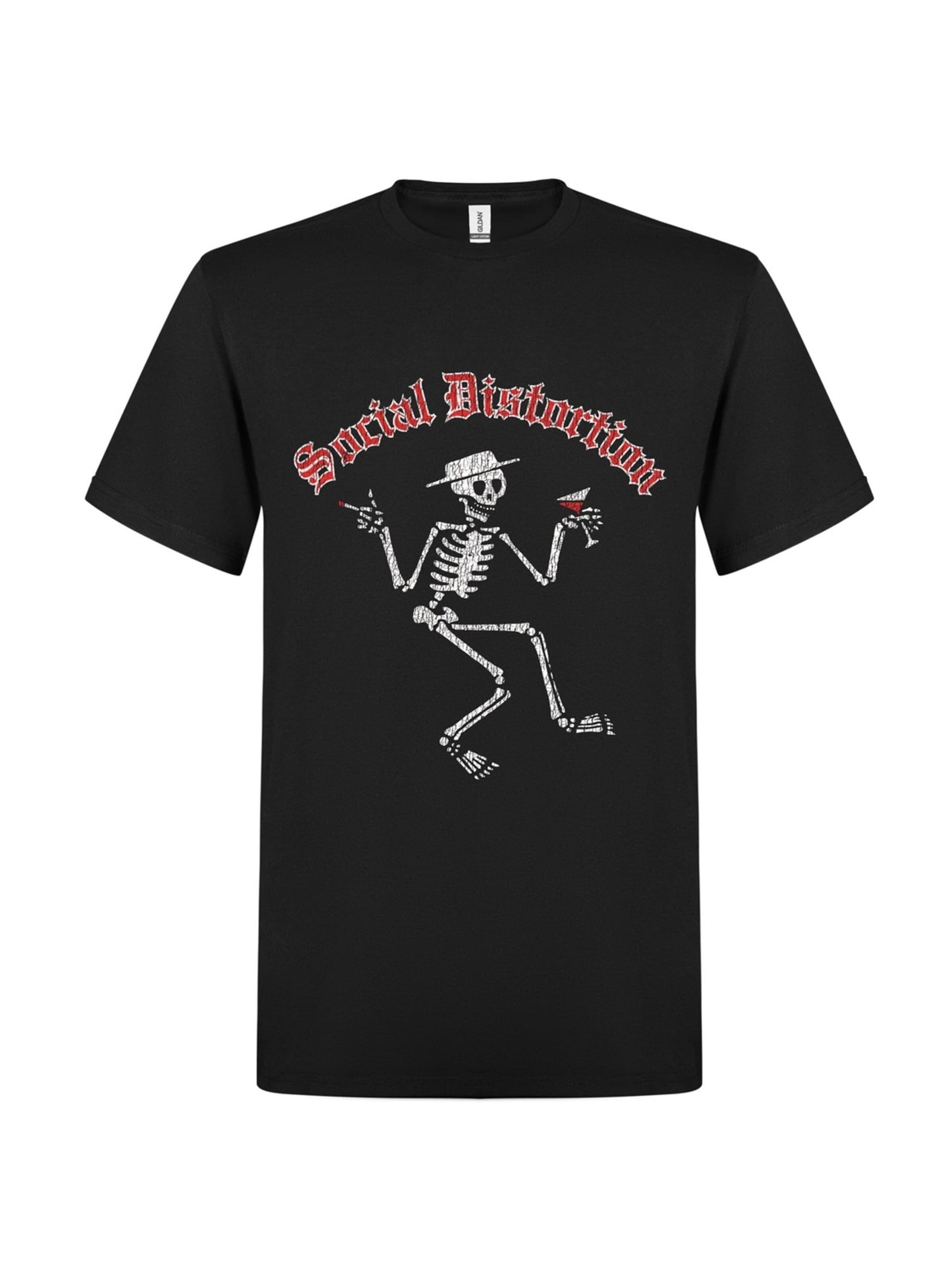 SOCIAL DISTORTION - Camiseta 'Vintage Kelly' en negro: frente