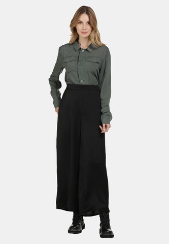 DreiMaster Vintage Wide Leg Hose in Schwarz