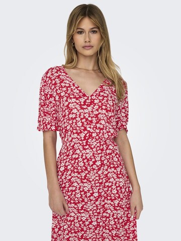 ONLY - Vestido camisero 'CHIANTI' en rojo