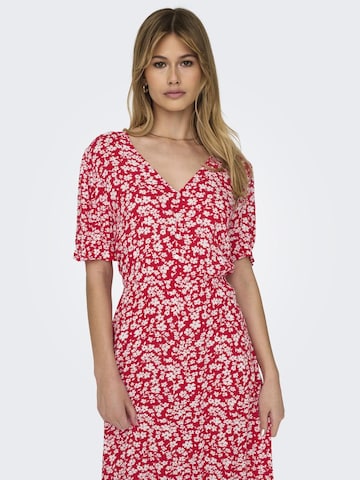 ONLY - Vestido camisero 'CHIANTI' en rojo