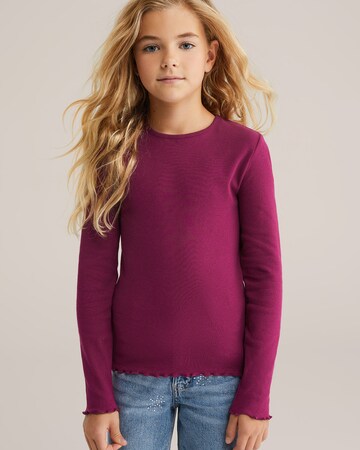 WE Fashion Футболка в Лиловый: спереди