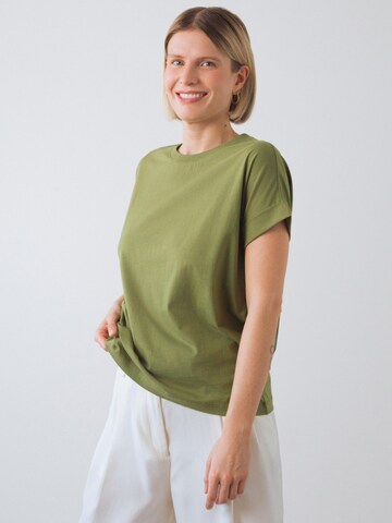 Honest Basics Shirt 'Cap Tee'‌‌‌‌‌‌‌‌‌ in Grün