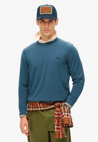 Sweat-shirt 'Essential' Superdry en bleu : devant