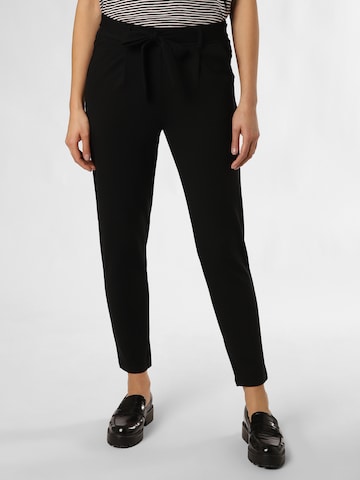 MSCH COPENHAGEN Regular Pleat-Front Pants 'Popye' in Black: front