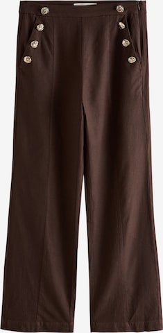 Wide Leg Pantalon Next en marron : devant
