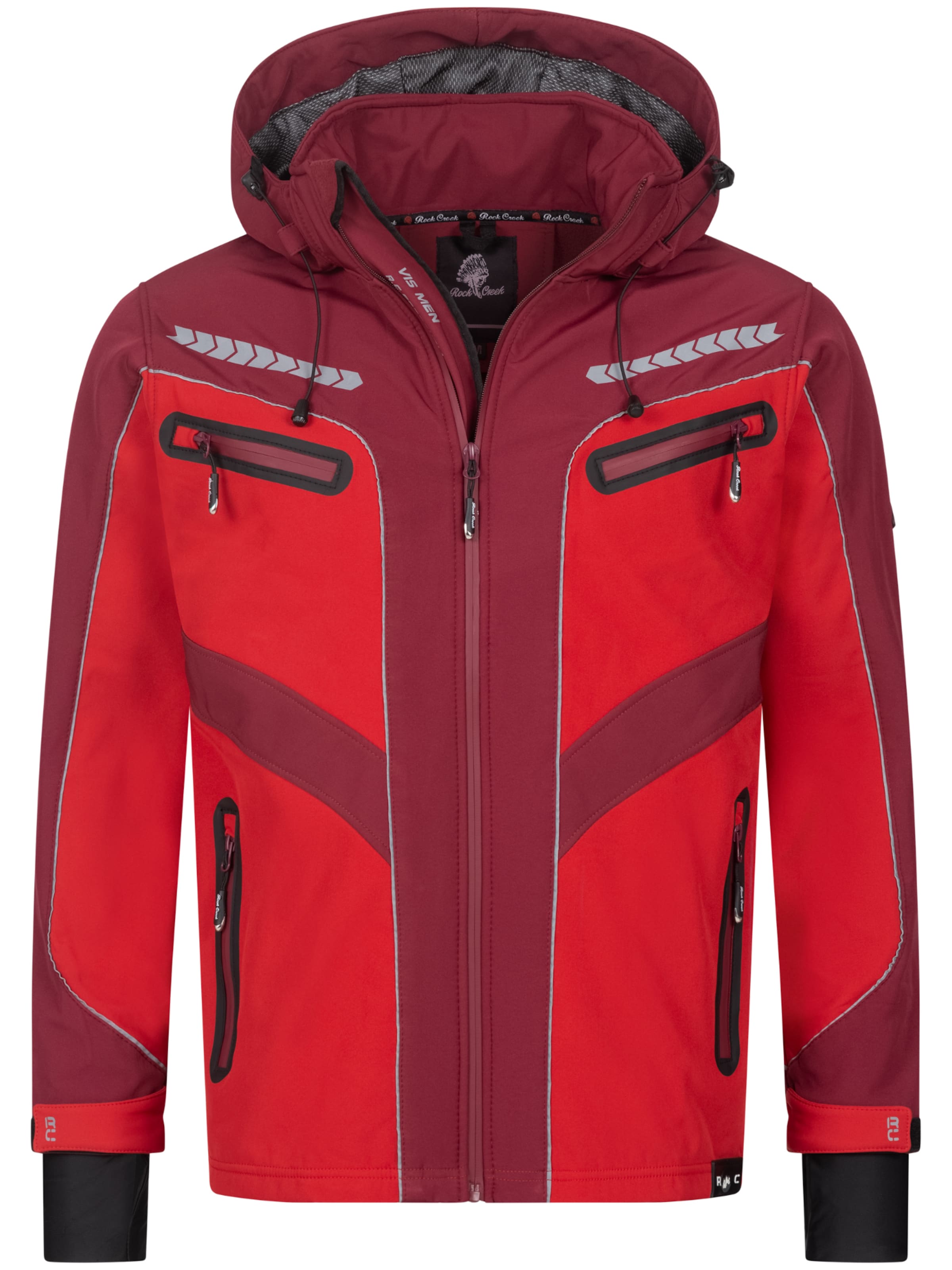 Rock Creek Outdoorjacke 'Jacke' in Rot: Vorderseite