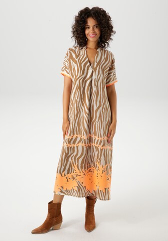 Aniston CASUAL Kleid in Orange: Vorderseite