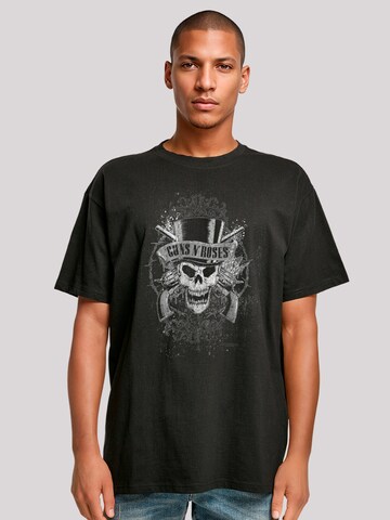 F4NT4STIC T-Shirt 'Guns 'N' Roses Skull And Pistols' in Schwarz: Vorderseite