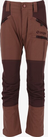 ZigZag Regular Outdoor Pants 'Bono' in Brown: front