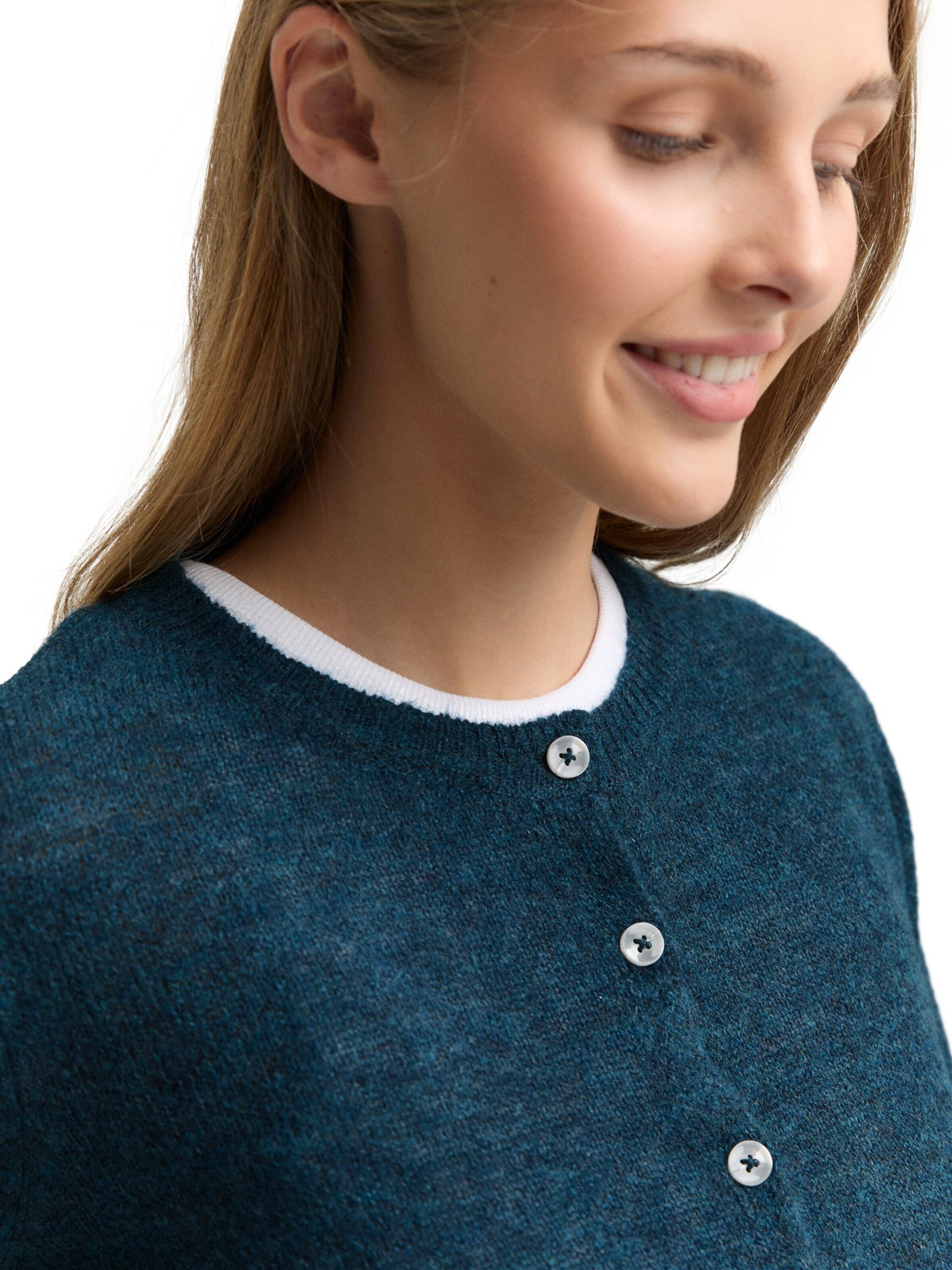 TOM TAILOR DENIM Knit cardigan in Green