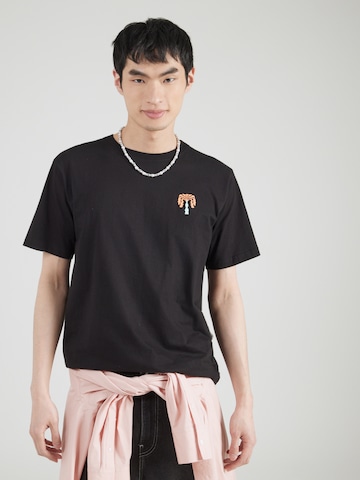 Maglietta 'PARADISE' di Kaotiko in nero: frontale