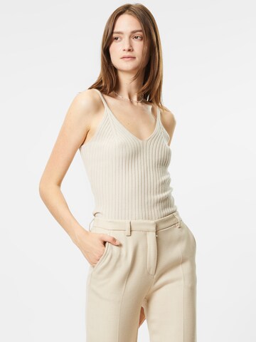 Top in maglia 'TAPPI' di minimum in beige: frontale