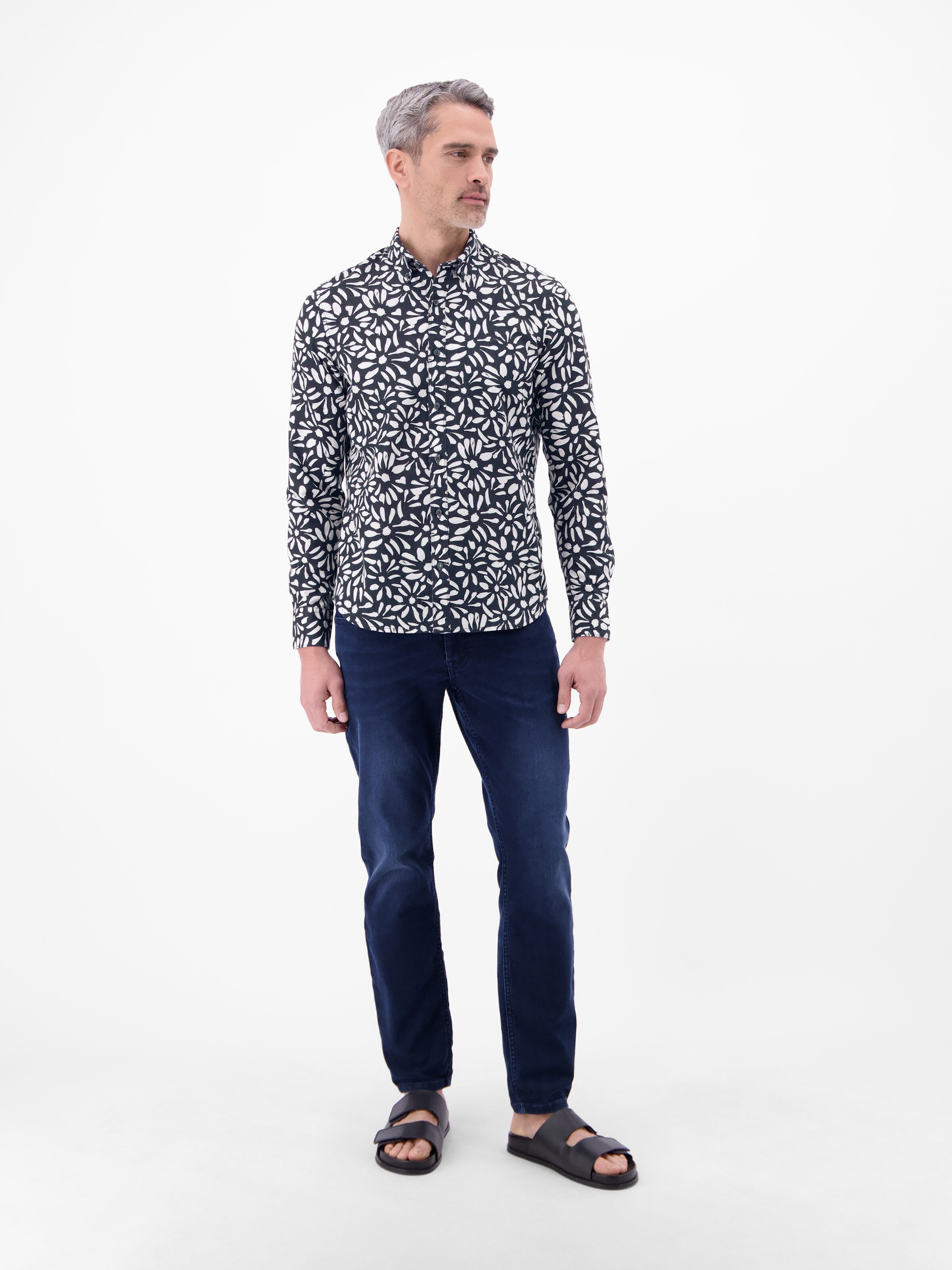 LERROS Regular fit Overhemd in Blauw