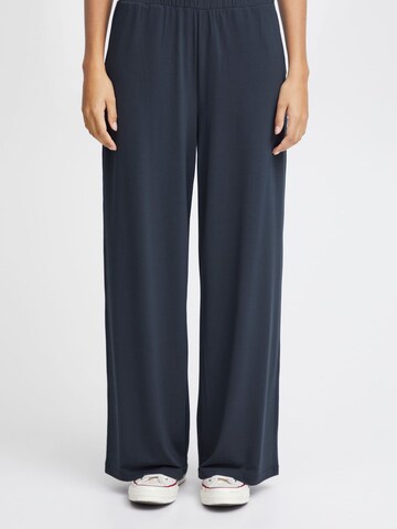 ICHI Loose fit Pants ' LIMA ' in Blue: front
