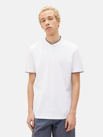 T-Shirt TOM TAILOR DENIM en blanc : devant