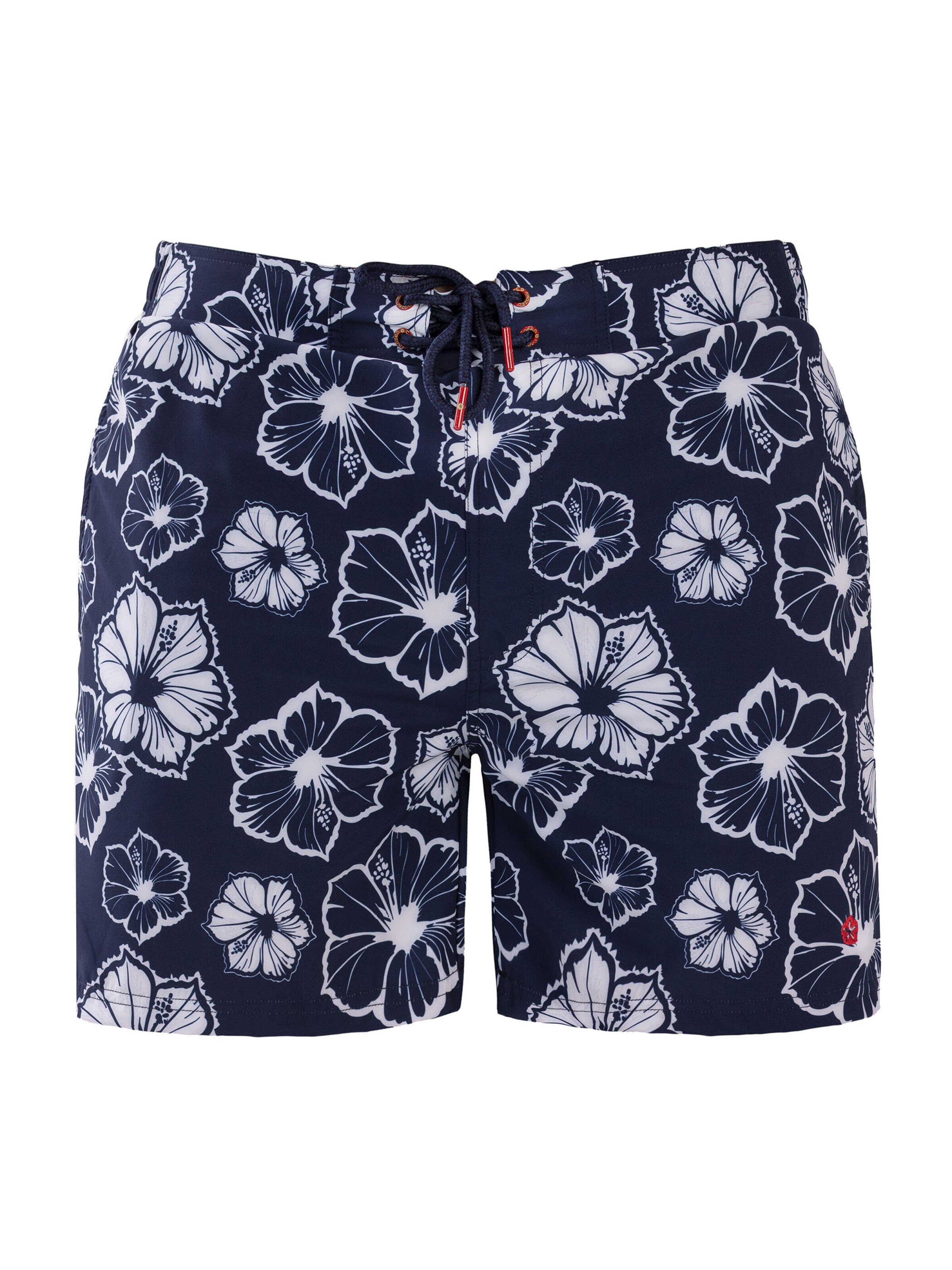 Frozen Cape Badeshorts RIBERA mit integrierter Kompressionsshort in Blau: Vorderseite