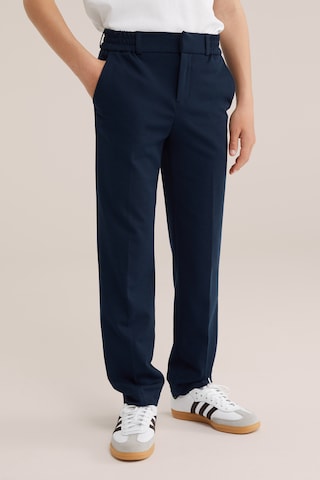 WE Fashion Regular Pants in Blue: front