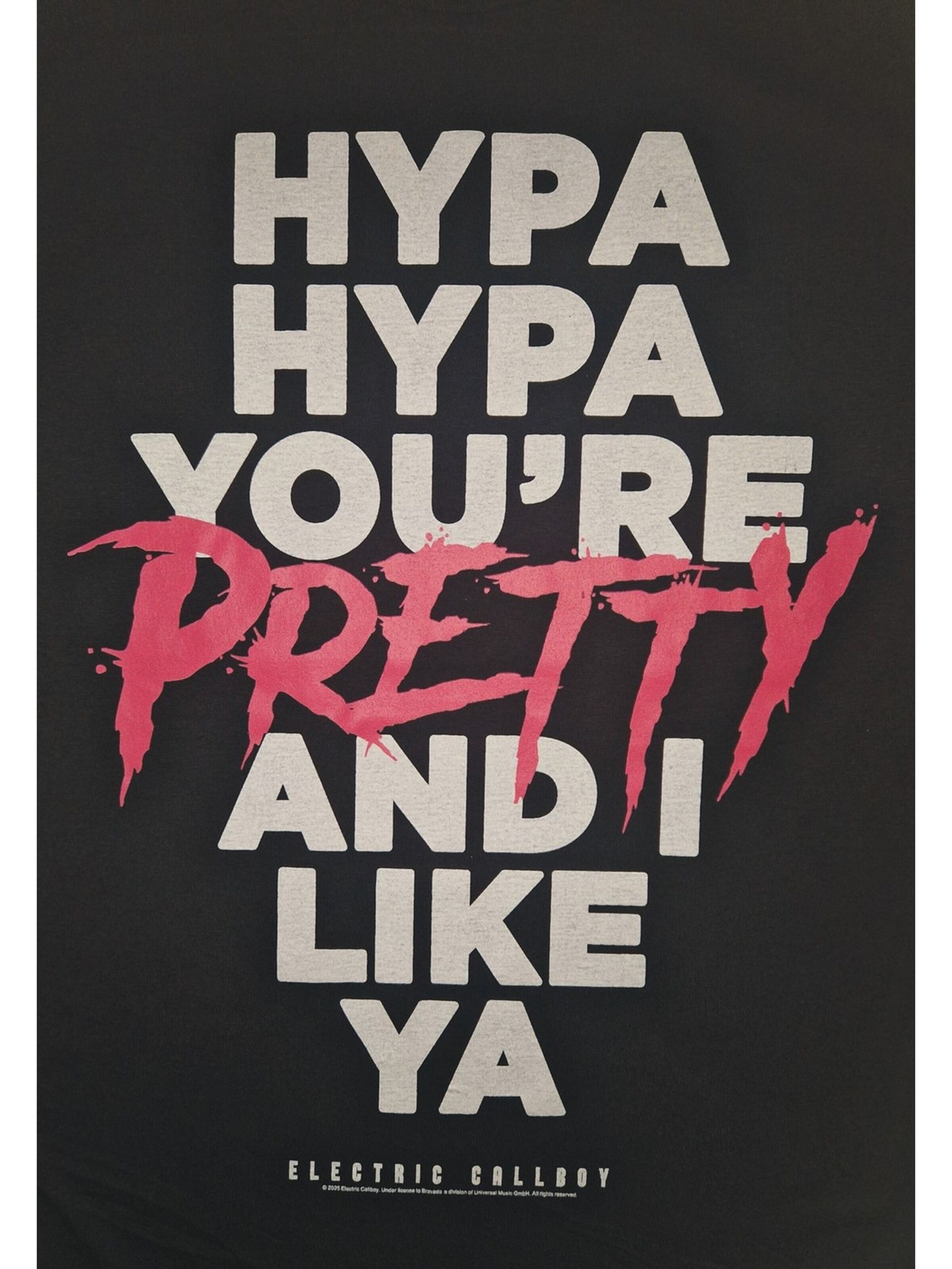 Rockshirts Shirt 'Electric Callboy Hypa Hypa Lyrics' in Black