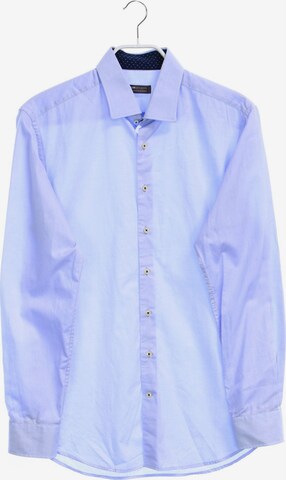 JJB BENSON Button Up Shirt in M in Blue: front