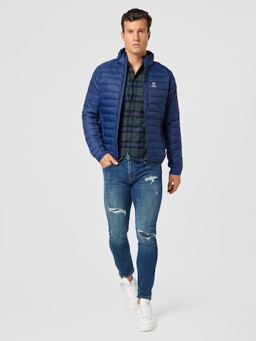 Haglöfs - Casaco outdoor 'Spire Mimic' em azul