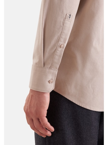 SEIDENSTICKER Regular fit Button Up Shirt in Beige