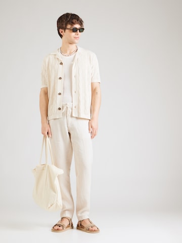 Bruun & Stengade Normalny krój Chinosy 'Ginos' w kolorze beżowy