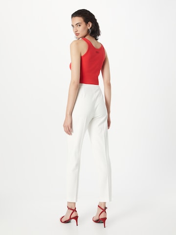 BOSS Black Regular Pleated Pants 'TILUNARA' in White