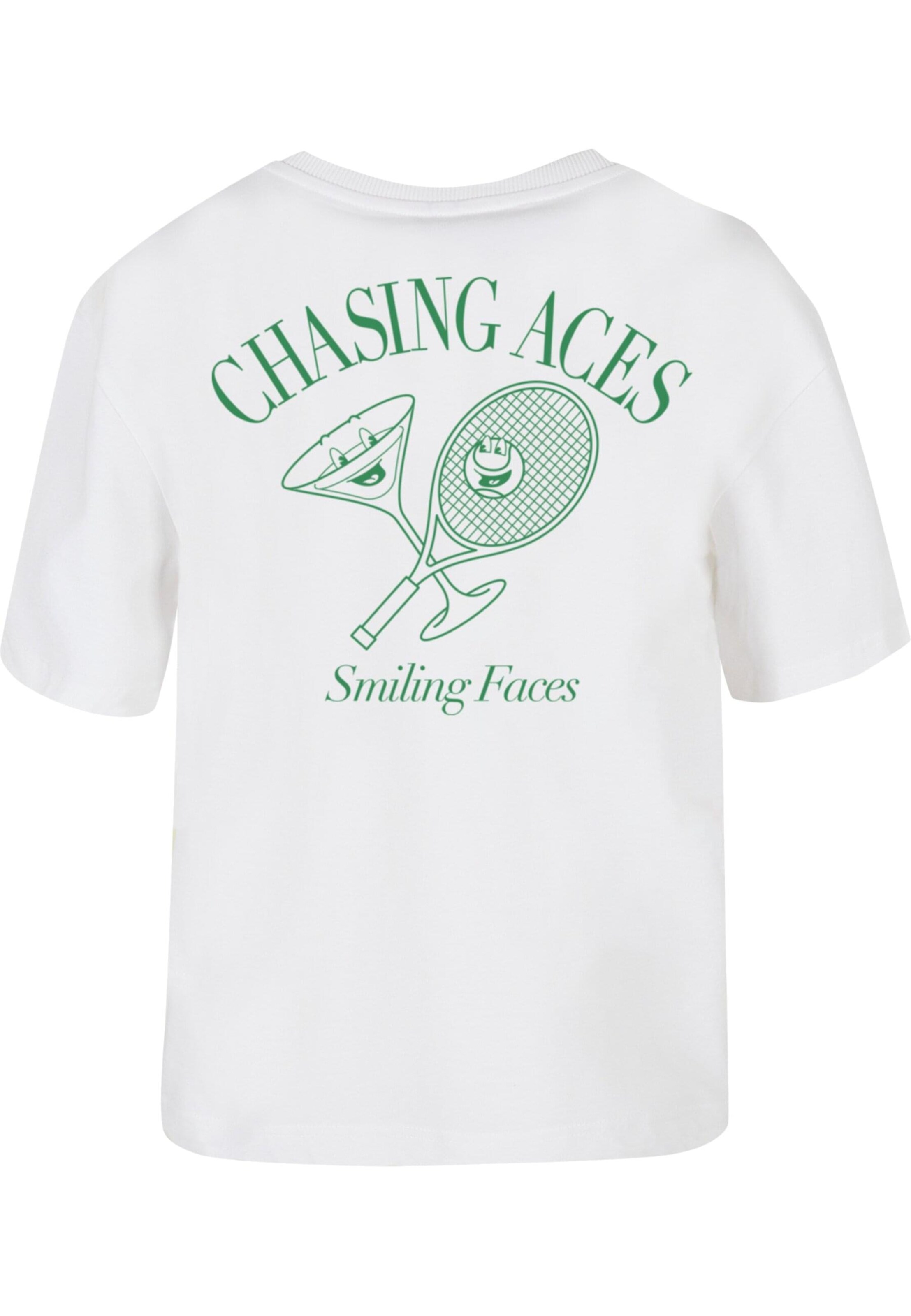 Miss Tee - Camisa 'Chasing Aces' em branco