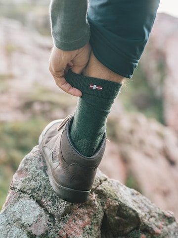 DANISH ENDURANCE Athletic Socks 'Classic Hiking Crew' in Green: front