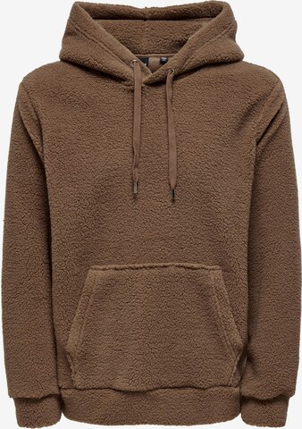 Only & Sons Sweatshirt 'Remy' in Brown: front