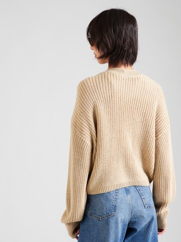 QS Knit Cardigan in Brown