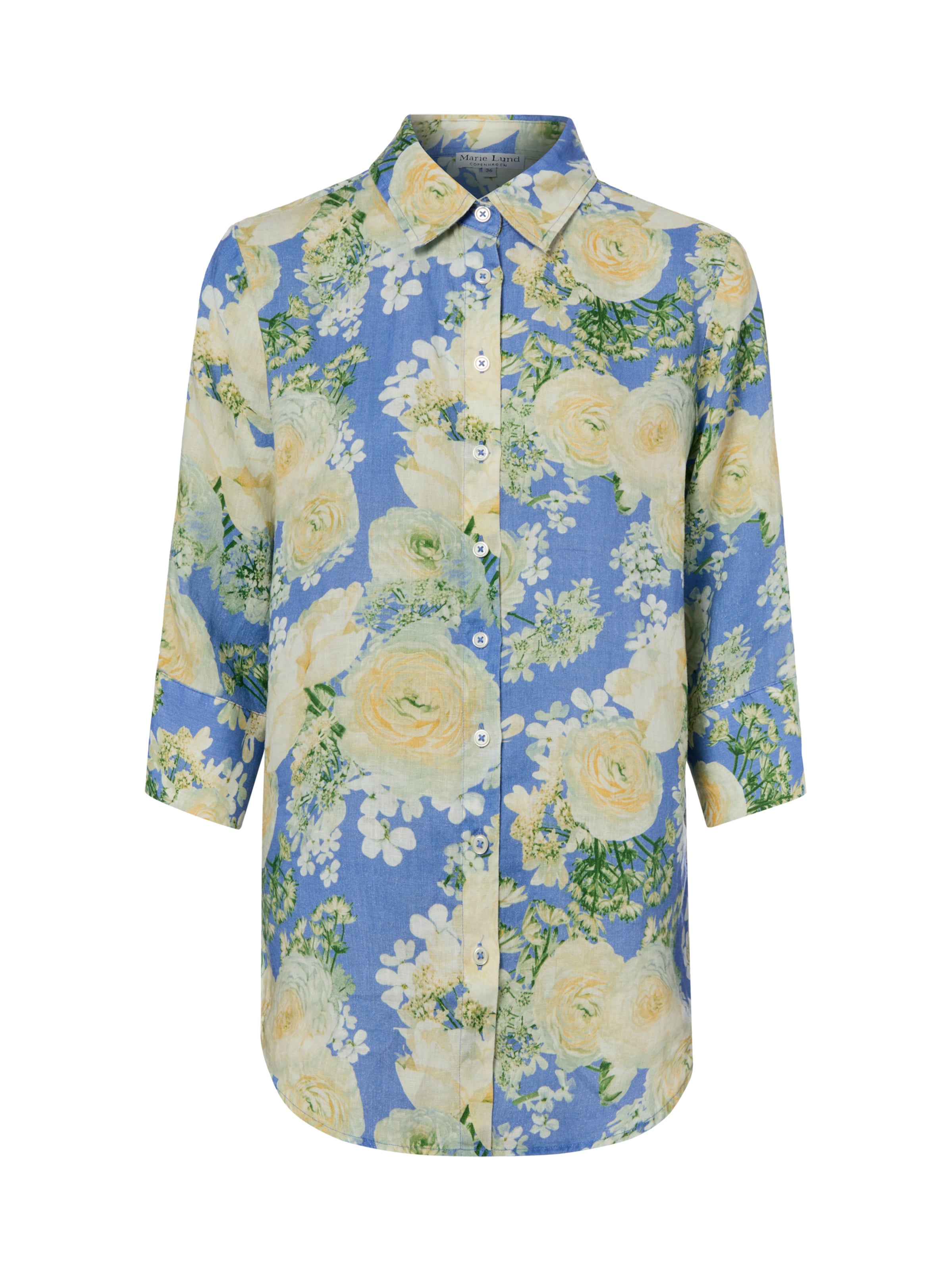Marie Lund Blouse 'Rihab' in Blauw: voorkant